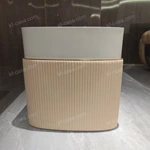 Luxury Cream Leather 1~4 Seater Sofa with Hand-Tufted Detailing, Marble Accents & Gold Stainless Steel Base